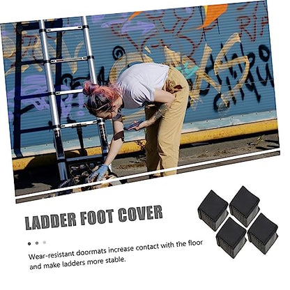 ORFOFE 4pcs Non-Slip Ladder Pad Staircase Step Treads Stair Protectors for Carpeted Stairs Easy Install