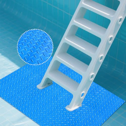 36"x36" Swimming Pool Ladder Mat Protective Swimming Pool Step Pad Protects Vinyl Pool Liner for Above Ground Swimming Pool Ladder Pad Compatible with Pool Step Ladder - size: 36"x36"