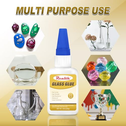Clear Liquid Glass Glue 30g, Fast-Dry Glass Adhesive for Rearview Mirror, Acrylic, Crystal, Craft & DIY, with Anti-Clog Cap - size: 30g, style: Glass Glue