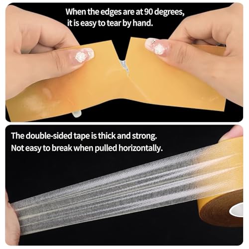 KAIYUER 3 Pack Double Sided Fabric Tape Heavy Duty,1 Inch Wide,Strong Double Sided Tape for Clothes,Crafts,Walls and Woodworker,No Glue Residue High Stickness Mounting Tape,Total Length 198 feet - size: 3Packx1"x66FT