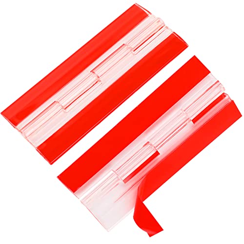 2 Pcs Acrylic Small Plastic Hinges - Continuous Transparent Self-Adhesive Folding Hinge Tools for Cabinet Drawer Furniture Aquarium DIY Crafts Display Stand 100x42 mm - size: 100 x 42 mm