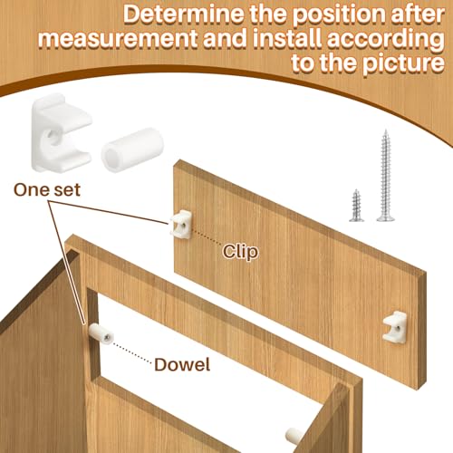 Juexica False Cabinet Front Clip False Drawer Front Clips Sink Tip Out Snap with Screws Screwdrivers for Hardware Replacements(White,4 Pairs) - color: White