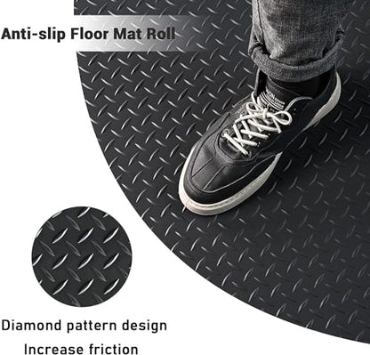 Outdoor Rubber Floor Protector Mat for Office & Patio, Non-Slip Heavy-Duty Rubber Rolls, 0.5mm Thick (0.5X6m/1.6X20ft) - Durable Flooring Solution - size: 0.5X6m/1.6X20ft