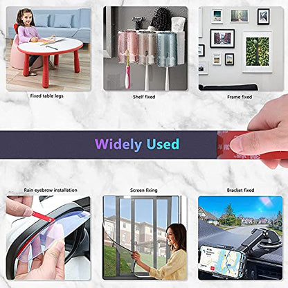 Bulina Double Sided Mounting Tape 5925 2" Width Black Foam Tape High Bond Waterproof Heavy Duty Strong Adhesive Tape Thick 0.025 in Fastener Replace Décor Frame Logos - size: 2" × 10ft