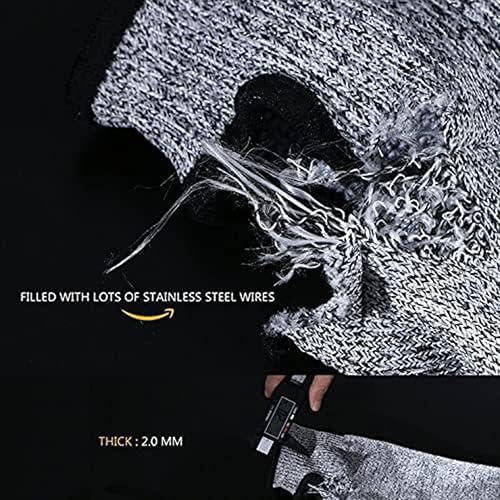 G & F PRODUCTS 100% Kevlar fiber by DuPont Cut Resistant Knit Sleeve, Sold by 6-piece pack - color: Cut Level 5 With Thumslot 18 Inch Extra Wide Grey