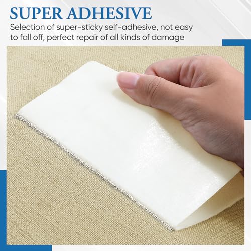 Canvas Patch 5.5 x 8 Inches 6Pcs Self-Adhesive Waterproof Canvas Patch Kit for Repairing Tents,Sofas,Boat Covers,Camping Chair,Awnings,Car Seats.(Beige Yellow) - color: Beige Yellow, size: 5.5"×8"