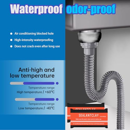 Quick Mending Mud & Waterproof Gray Sealant Putty (Pack of 8) - Ideal for Sealing: Air Conditioning Gaps, Wall Holes, and Drain Pipe Connections，Duct Seal Repair Sealing Clay. - color: 8 pack of 30g gary