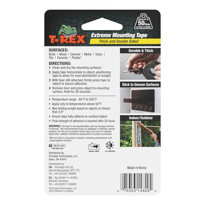 T-Rex Waterproof Mounting Tape, Black (285337)