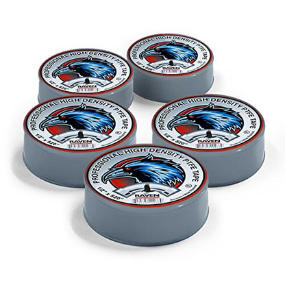 Supply Giant UUD12520H-5 PTFE Thread Seal Tape for Plumbers, Gray 1/2 Inch x 520 Inch (Pack of 5 Rolls) - size: 1/2, style: Pack of 5