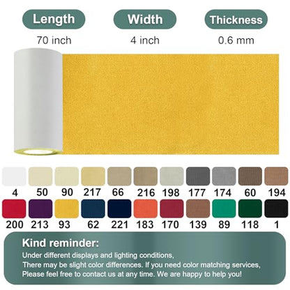 Linen Canvas Repair Tape, 4×63 Inches Yellow Waterproof Self-Adhesive Patch for Outdoor Gear, Durable Fabric Tape for Boat Covers, Couch,Tents, Sofas, Sun Shades, Awnings, and Lounge Chairs - color: Yellow