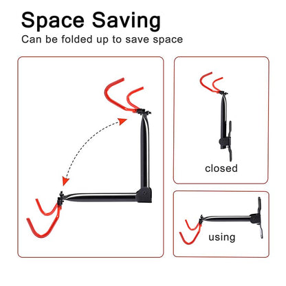 PHUNAYA Wall Mount Bike Rack,Bike Hanger Horizontal,Bicycle Holder Heavy Duty,Garage Bike Storage,Garage Organization Bicycle Hook with Rubber,Foldable and Adjustable Angle(2 pack) - style: Horizontal 2Pack