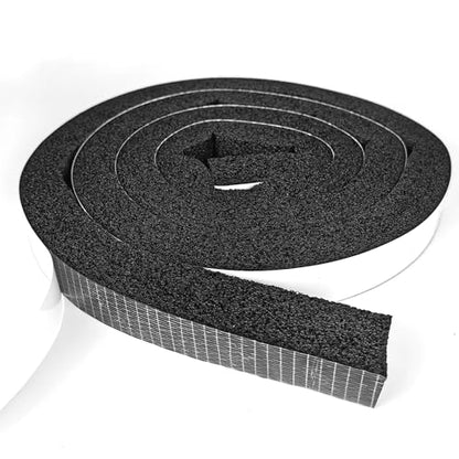 Weather Stripping Door Seal Strip, 1 in x 1 in, AC Insulation Tape, Strong Adhesive, High Reslilience, Weatherproof, Reduce Noise, Gap Filler, Foam Insulation Tape for Doors and Windows - color: Self-Adhesive