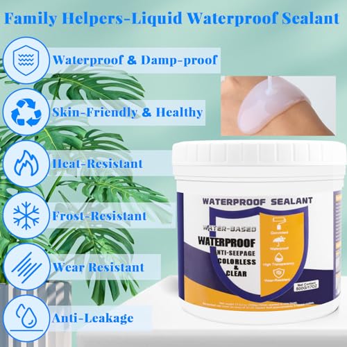 Invisible Waterproof Agent, 17.63oz Transparent Polyurethane Waterproof Coating Anti-Leakage Repairing Adhesive for Roof Walls Bathroom Kitchen Indoor Outdoor - color: Transparent-17.63oz