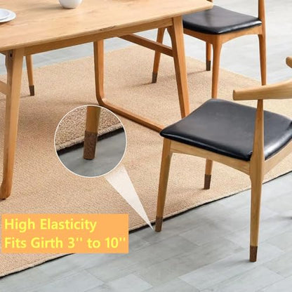 16 PCS Brown Furniture Leg Socks - Large Knitted Chair Leg Floor Protectors for Hardwood Floors - Fits Round and Square Legs - High Elastic Bar Stool Chair Leg Covers Furniture Caps Set for All Shapes - size: 16 Pcs Brown Large