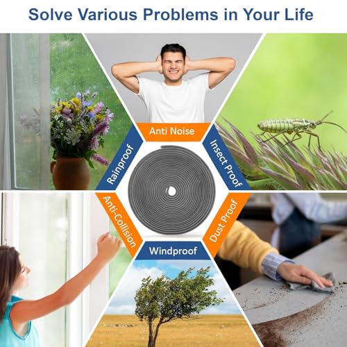 33FT Self Adhesive Brush Door Weather Stripping & Soundproofing Seal – High-Density Gap Blocker for Noise, Drafts & Dust – Easy Install, Durable Door Bottom & Window Insulation Strip（0.21"x 0.35"） - size: 0.35" Wide x 0.2" Thick