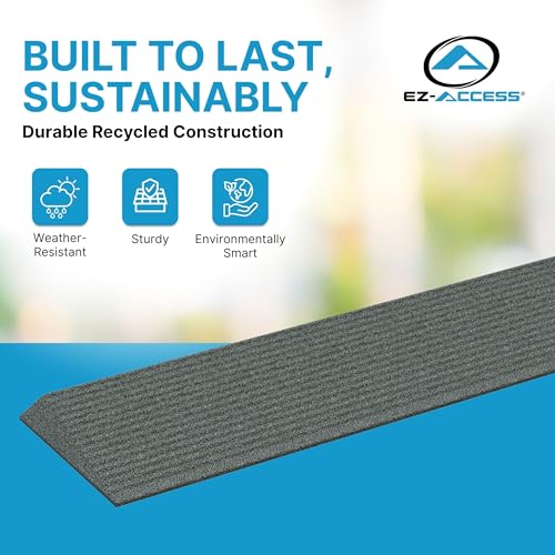 EZ-ACCESS Transitions Angled Entry MAT, Grey, 1-in - color: Grey, size: 1 Inch