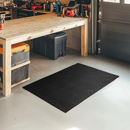 Mohawk Home Heavy Duty Rubber Stall Mat - Gym Floor- Under Dog Crate - All Purpose Utility 3' x 4' - 1/2" Thick - size: 3' X 4'