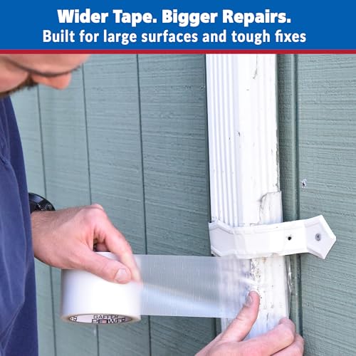 Gaffer Power Clear Repair Tape 3” x 20 Yards – Transparent Waterproof Duct Tape for Large Repairs, Sealing & Patching – Heavy Duty, Weather Resistant - size: 3 Inch x 20 Yards