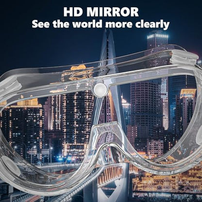 Super More Anti-Fog Protective Safety Goggles Clear Lens Wide-Vision - color: Transparent-10