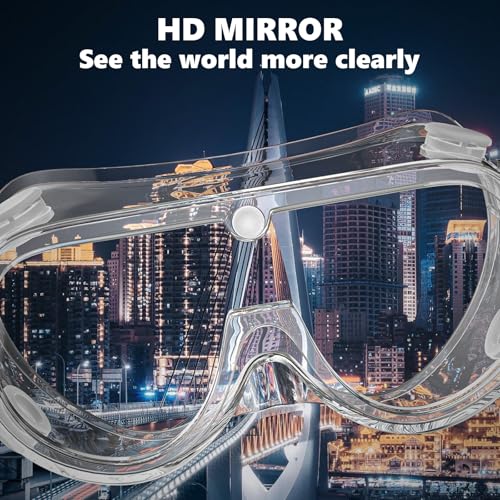 Super More Anti-Fog Protective Safety Goggles Clear Lens Wide-Vision - color: Transparent-2