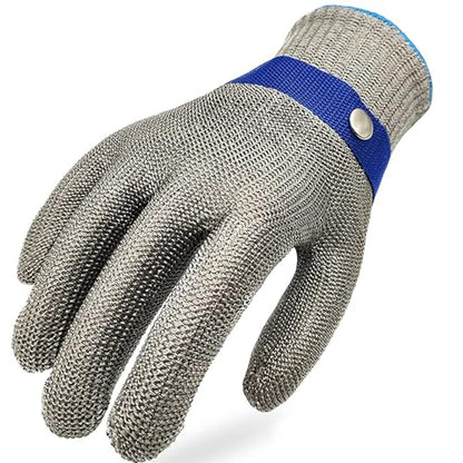2.0 ANSI A9 Cut Resistant Gloves Stainless Steel Mesh Metal Wire Glove Durable Rustproof Reliable Cutting Glove for Meat Processing, Food Cutting (Large - size: Large (Pack of 1)