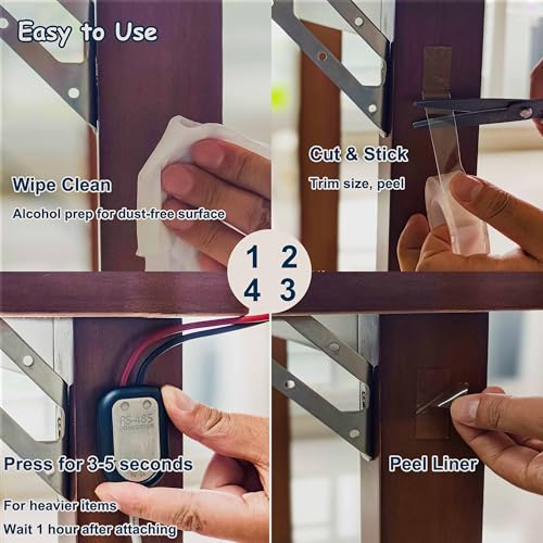 Valley'sYuMiao 4Rolls, Nano Double Sided Mountinging Tape, Adhesive-self Heavy Duty Tape, 2 Sides Sticky Tack Tape, 0.7in×10fts, 40fts Total Long - size: 4Rolls, 0.7″,40fts TL