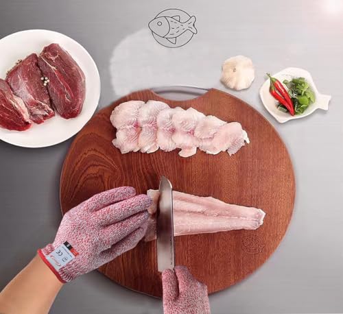 Cut Resistant Gloves, 1 Pair, Small, Red, Food Grade, Cut Proof, Breathable, Textured Grip, Ideal for Kitchen, Oyster Shucking, Fish Filleting, Wood Carving, Gardening - color: Red, size: Small (Pack of 2)