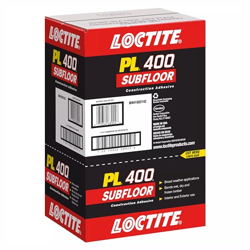 Loctite PL 400 Subfloor Heavy Duty Adhesive, 28 fl oz, 12, Cartridge - size: 12 Pack/28 Ounce