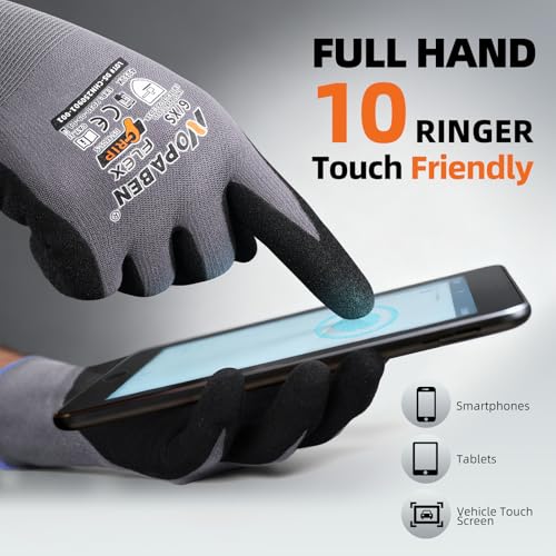 Safety Work Gloves - 7 Pairs, Seamless Knit Glove with MicroFoam Nitrile Coated Smooth Grip on Palm & Fingers for Men and Women, Ideal for General Duty Work (XXL,Blue) - size: XX-Large, style: 7 Pairs,blue