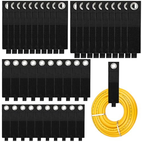 40 Pcs Extension Cord Holder Organizer, Heavy Duty Storage Straps, Hanging Extension Cord Organizer for Cable Management & Storage On Garage Wall, Garage Hooks Storage Straps for Cable Hose Cord