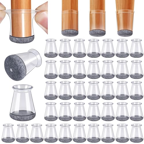 40 Pack Extra Small Chair Leg Floor Protectors Silicone Covers to Protect Floors Universal XS Clear Fit (8/16"-15/16") - color: Clear-40 Pcs, size: Universal XS