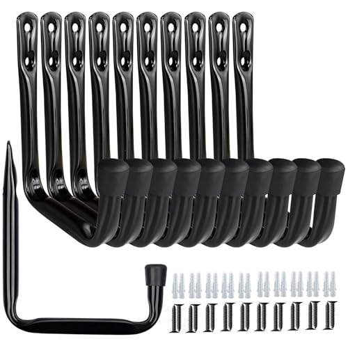 Dreecy J Utility Hooks for Hanging Heavy Duty Garage Storage Utility Hooks, Utility Hook for Garage Wall,Color Black, 10 Pack Medium Size - size: Medium 10 Pack