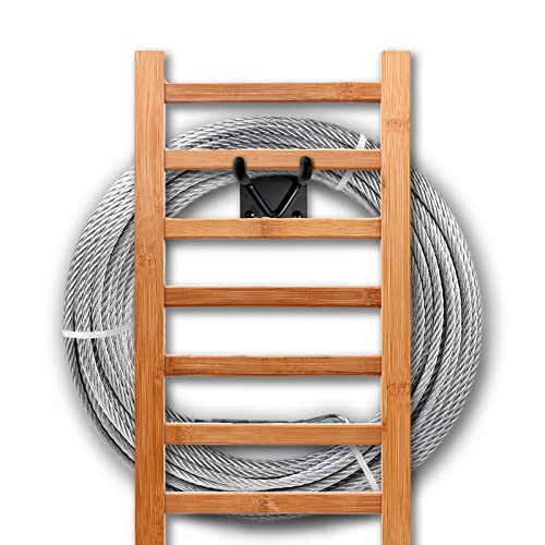 Garage Hook Hangers 2 Pcs, Shovel Holder Wall Mount, Rake Racks, Upgraded Ladder Hanger, Heavy Duty Folding Chair Rack, Garden Tool Hooks for Hanging Yard Tools, Ladders, Bikes and More