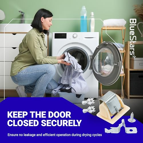 [6 PAIRS] BlueStars 279570 Dryer Door Latch Strike Kit PS334230 AP3094183 14205029 236877 420198 423232 EED4300TQ0 LTE5243DQ6 - Complete Repair Pack Fits GE Whirlpool Kenmore Roper KitchenAid Dryers - style: Pack of 2