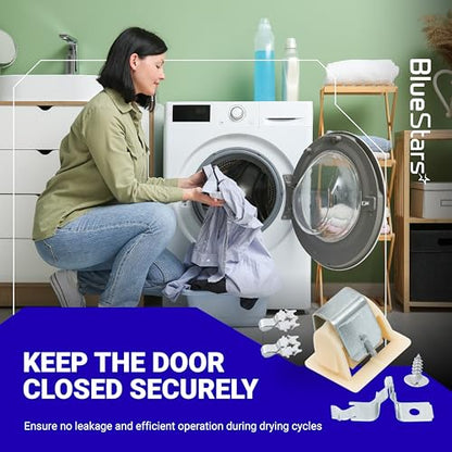 [6 PAIRS] BlueStars 279570 Dryer Door Latch Strike Kit PS334230 AP3094183 14205029 236877 420198 423232 EED4300TQ0 LTE5243DQ6 - Complete Repair Pack Fits GE Whirlpool Kenmore Roper KitchenAid Dryers - style: Pack of 2