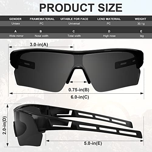 Tinted Safety Glasses for Men Women, Safety Goggles Impact Resistant, ANSI Z87.1+ UV400 Eye Protection, Anti Scratch - color: 12pack-dark Grey