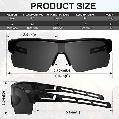 Tinted Safety Glasses for Men Women, Safety Goggles Impact Resistant, ANSI Z87.1+ UV400 Eye Protection, Anti Scratch - color: 6pack-grey