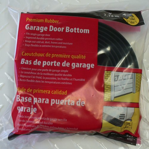 M-D Building Products 03723 9 ft. Black Rubber Garage Door Bottom Seal (Pack of 6) - size: 9 Ft. (Pack of 6)