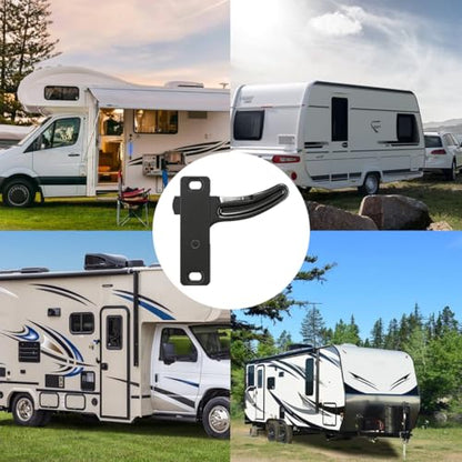 SKTYANTS RV Screen Door Latch (Right Hand Replacement Kit) - Aluminum Handle, Easy Install & Universal Fit for Travel Trailer,Camper,Motorhome Door Repair Upgrade