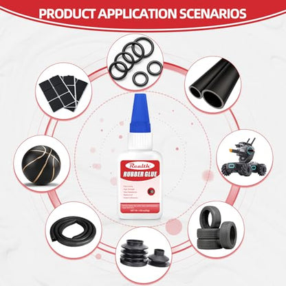 Rubber Glue 30g – Strong, Waterproof & Heat-Resistant Adhesive for Rubber, Fast-Drying, Flexible & Non-Toxic – Perfect for DIY & Headphones Repairs, Rc Car Tire - size: 30g, style: Rubber Glue
