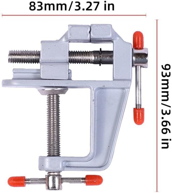 Mini Table Vise – Small Bench Vise Clamp for DIY Projects, Woodworking & Home Repair, Portable Adjustable Vise for Workbench & Craft Work