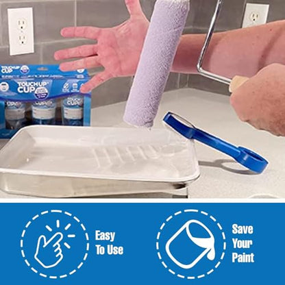 Touch Up Cup Empty Plastic Paint Storage Containers with Lids for Leftover Paint, Touch Ups, As Seen On Shark Tank Products, 13 oz, Pack of 3 - style: 3 Cups (Pack of 1)