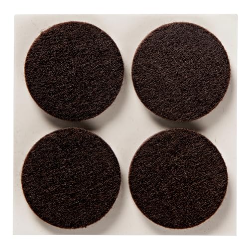 Scotch Felt Pads, Felt Furniture Pads for Protecting Hardwood Floors, Round, Brown, 1.5-in Diameter, 12 Pads - style: 12 Pads