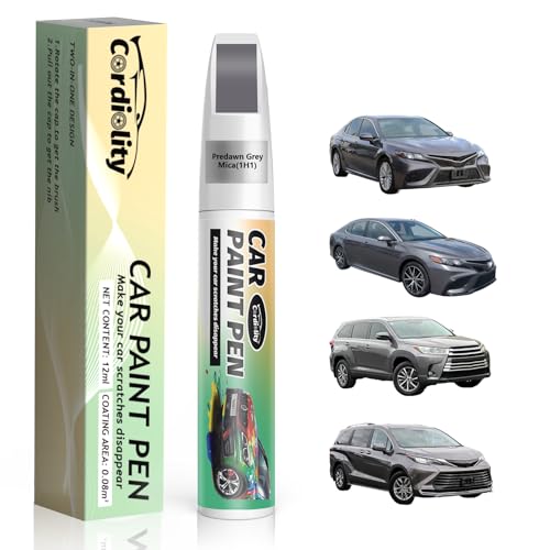 Predawn Grey Mica(1H1) Touch Up Paint Pen for Toyota,Car Paint Scratch Repair Pen Quick and Easy Fix Auto Paint Scratch - color: Predawn Grey Mica(1H1)for Highlander/Sienna/Tarago/Camry/Rush/Corolla Cross