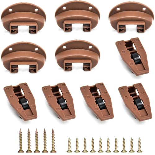 Surf turtle 5 Pack Drawer Slide Track Guide Glide for Center Mount Drawer for Dressers and for Nightstand for kenlin for Rite-Trak 2 Drawer Systems - style: 5 Pack