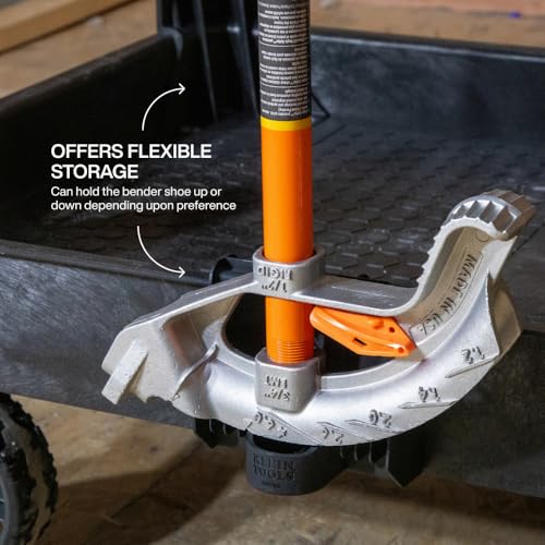 Klein Tools 54852MB MODBox Utility Cart Conduit Bender Holder, Snaps in to Securely Hold 1/2, 3/4 or 1-Inch Conduit Bender, Brooms, Mops - size: Conduit Bender Holder