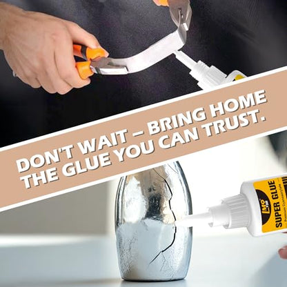 Metal Super Glue Liquid, Clear Instant Cyanoacrylate Adhesive for Metal Repair, All Purpose CA Glue for Shoe Ceramic Repair Plastic Leather Glass Wood Steel Pottery Porcelain Fletching Waterproof - size: 1oz-thin