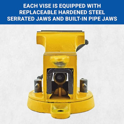 Yost Vises 904-HV 4" High-Visibility Heavy Duty Steel Bench Vise - size: 4", style: High-Visibility Heavy Duty