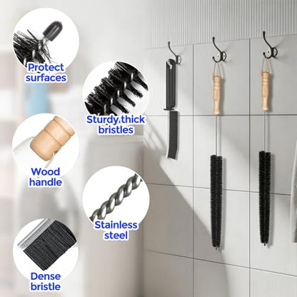 Holikme Dryer Vent Cleaner Kit, 3 Pieces Dryer Lint Brush- Household Supplies 304 Stainless Steel Cleaning Brush Home Essentials Crevice Brush for Lint Trap - size: 2pack