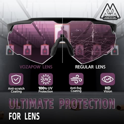 Shooting Glasses Anti Fog with High Definition Lenses, ANSI Z87+ Certified Tactical Safety Glasses for Men Women - color: A5-purple